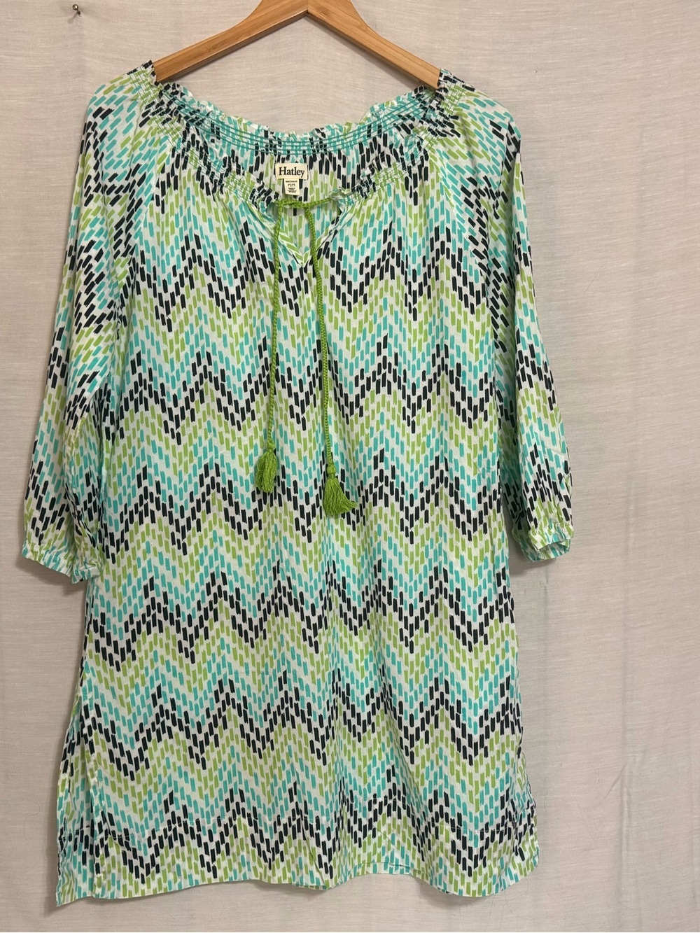 Hatley Chevron Cotton Tunic Dress Swim Cover-Up M
